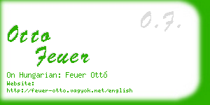 otto feuer business card
